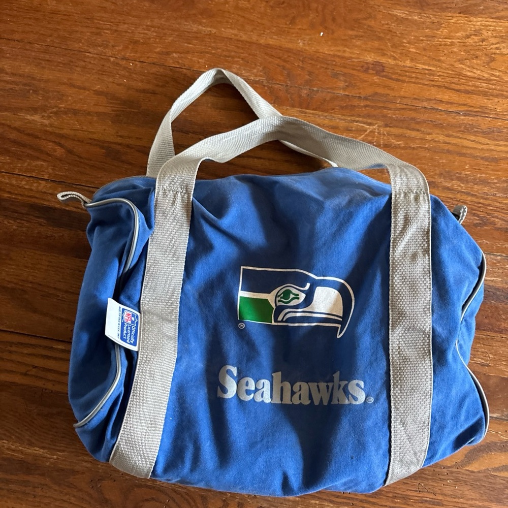 NFL Seahawks Blue and Gray Travel Bag